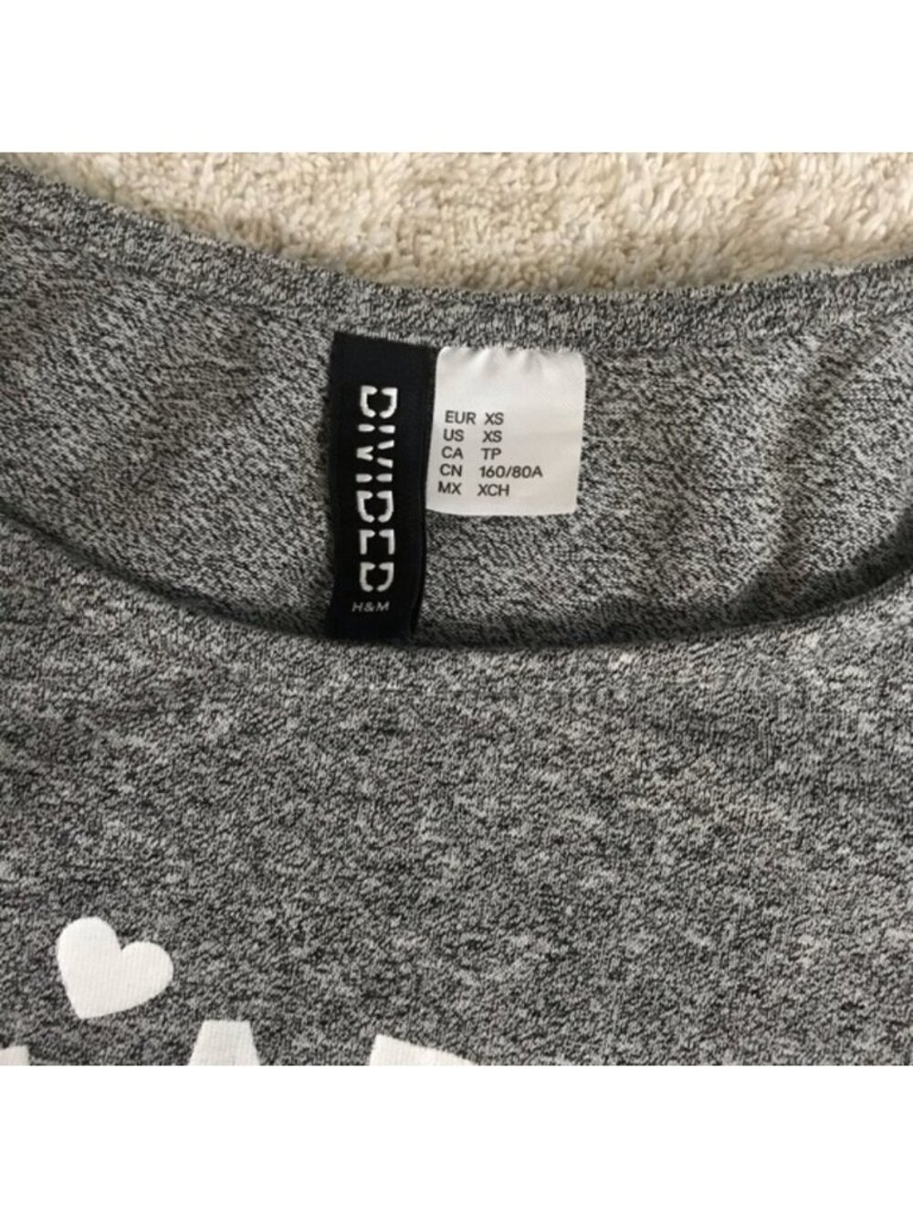 Grey Long Sleeve Crop Top - Picture 6 of 7